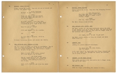 Moe Howard's Personally Owned Script for the 1943 Three Stooges Film ''Dizzy Detectives'', with Working Title ''Idiots De Luxe''